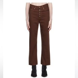 Levi’s Ribcage straight ankle super high rise jeans chocolate brown